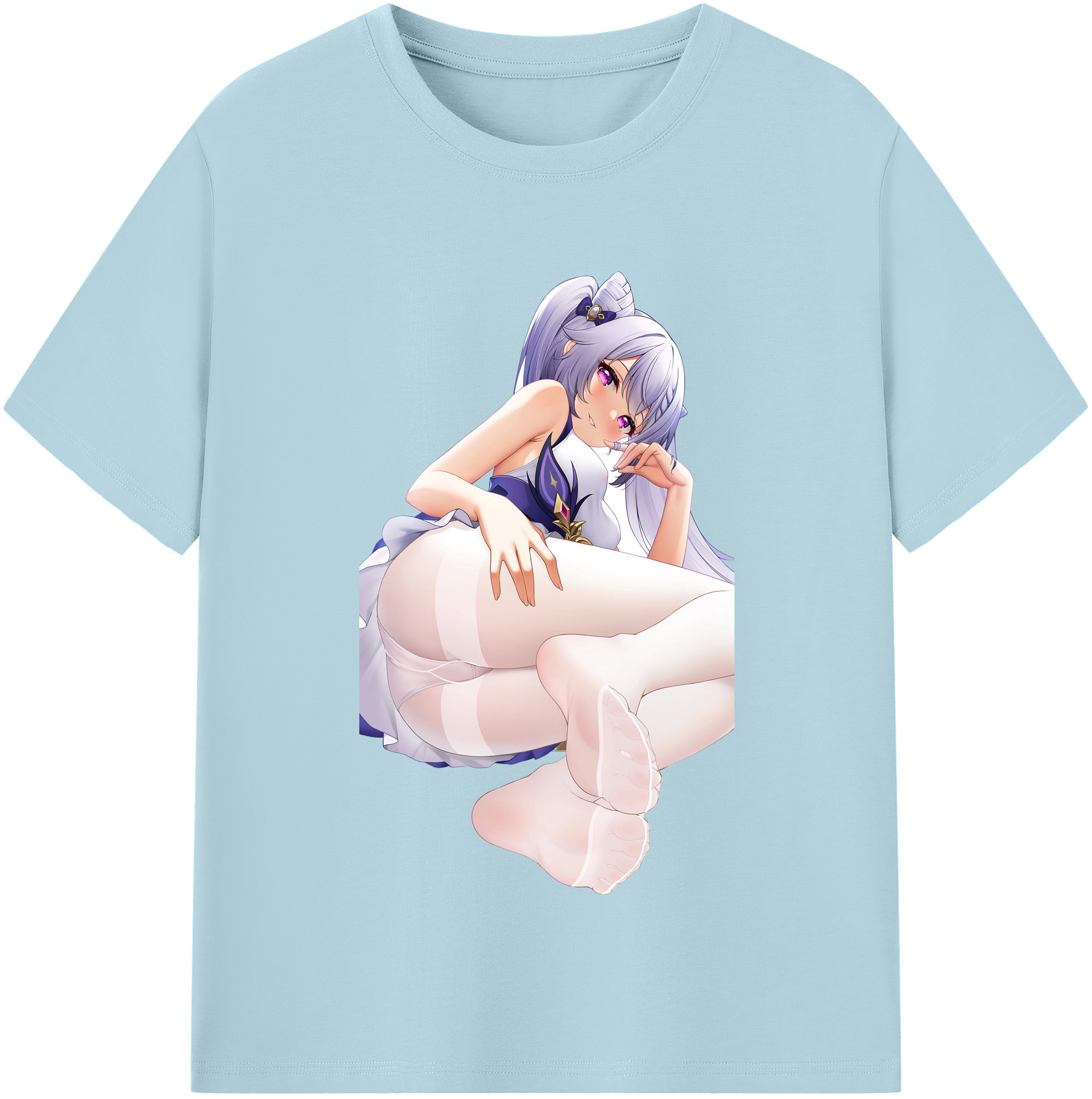 げんし神 刻晴 こくせい genshin Kokusei 綿100％半袖Tシャツ（フロントプリント）